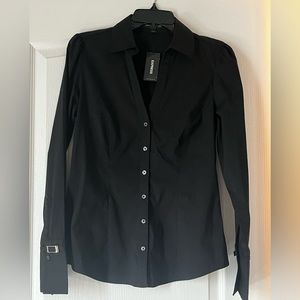 Express button down black shirt